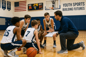 young athletes training in American sports academy